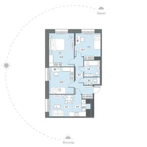 3-к квартира, вторичка, 70м2, 1/16 этаж