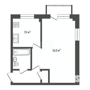 1-к квартира, вторичка, 31м2, 5/5 этаж