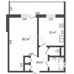 1-к квартира, вторичка, 35м2, 4/9 этаж