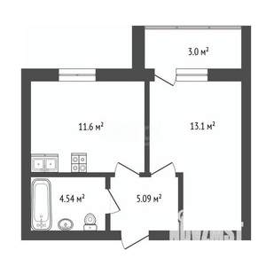 1-к квартира, вторичка, 35м2, 4/10 этаж