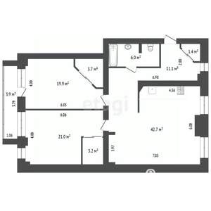 3-к квартира, вторичка, 113м2, 6/9 этаж