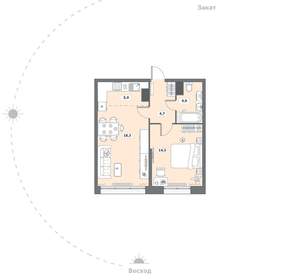 1-к квартира, сданный дом, 47м2, 15/16 этаж