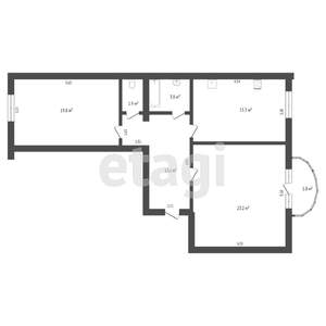 2-к квартира, вторичка, 77м2, 4/8 этаж