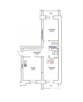 2-к квартира, строящийся дом, 80м2, 5/8 этаж