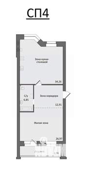 3-к квартира, строящийся дом, 89м2, 4/4 этаж