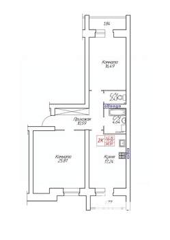 2-к квартира, строящийся дом, 81м2, 5/8 этаж