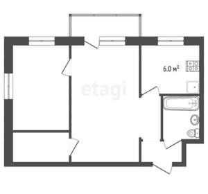 2-к квартира, вторичка, 42м2, 3/5 этаж