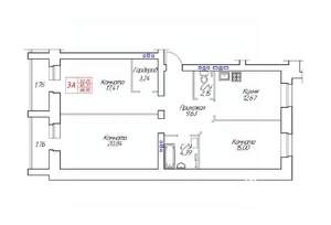 3-к квартира, строящийся дом, 89м2, 2/8 этаж